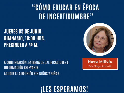 Charla “Como educar el época de incertidumbre”